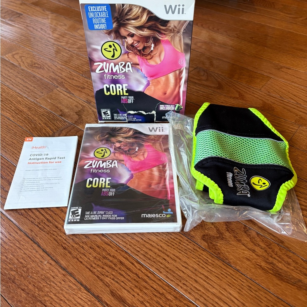 Zumba Fitness Core (Wii) Game + Neon Green Zumba Accessory